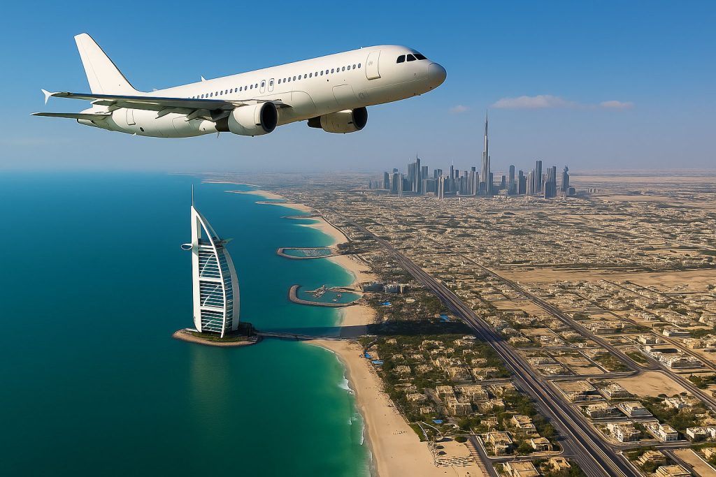 ساحل دبی و هواپیما