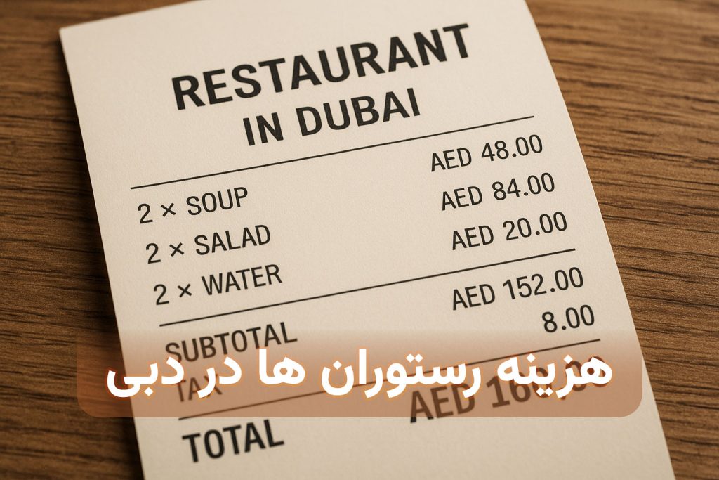 هزینه رستوران در دبی